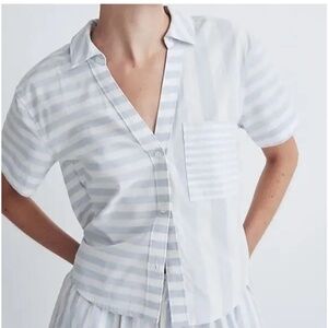 Madewell Button Up Striped Blouse, S